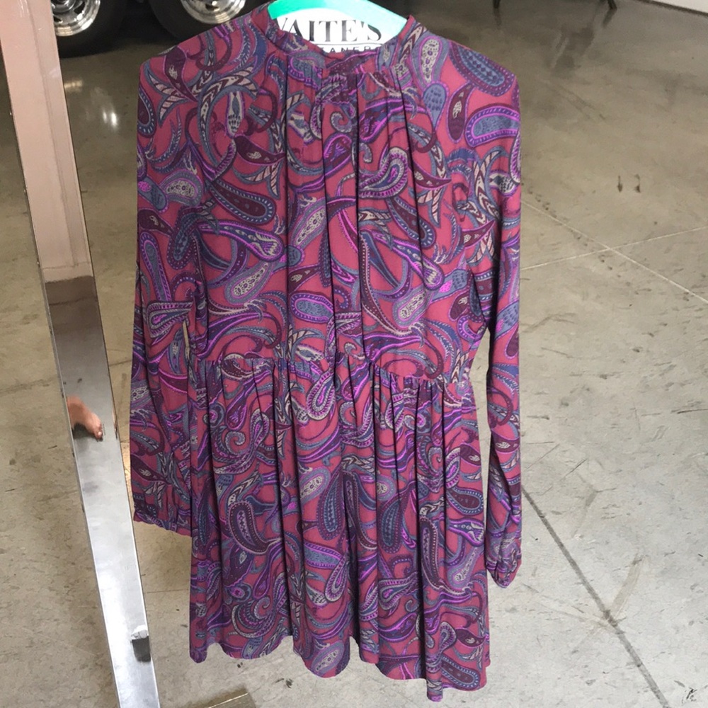 High neck Paisley dress